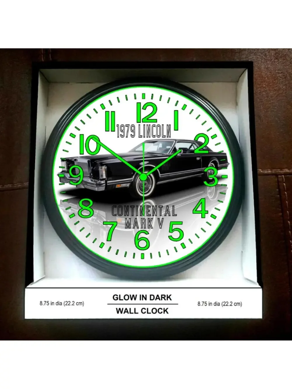 1979 Lincoln Continental V Glow In The Dark Wall Clock New!